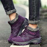 Women Real Leather Trekking Shoes
