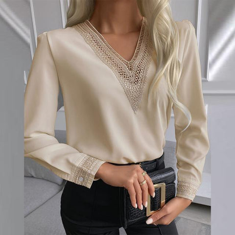 New Lace Long-Sleeved Shirt