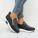 Female Knitted Vulcanized Shoes