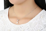 Simulated Pearl Pendant Necklace