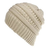 Mixed Color Knitted Wool Hat Ladies