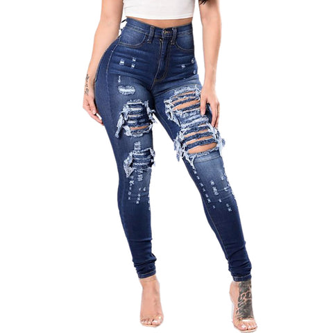 Ripped Stylish Blue Jeans