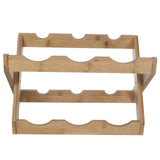 Bamboo Foldable Wine Rack 6-bottles