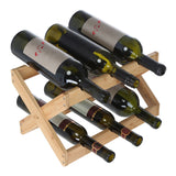 Bamboo Foldable Wine Rack 6-bottles