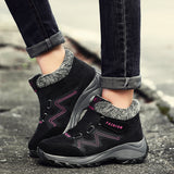 Women Real Leather Trekking Shoes